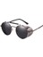Retro Yuvarlak Metal Unisex Güneş Gözlüğü (Siyah) (Yurt Dışından) 1