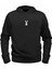 Animal Zebra Resimli Baskılı Siyah Sweatshirt 1
