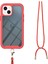 iPhone 13 Mini Için Şeffaf Bumper Shockproof Ayarlanabilir Çapraz Askılı Askılı Tam Koruma Kılıf Kapaklı Kırmızı (Yurt Dışından) 3