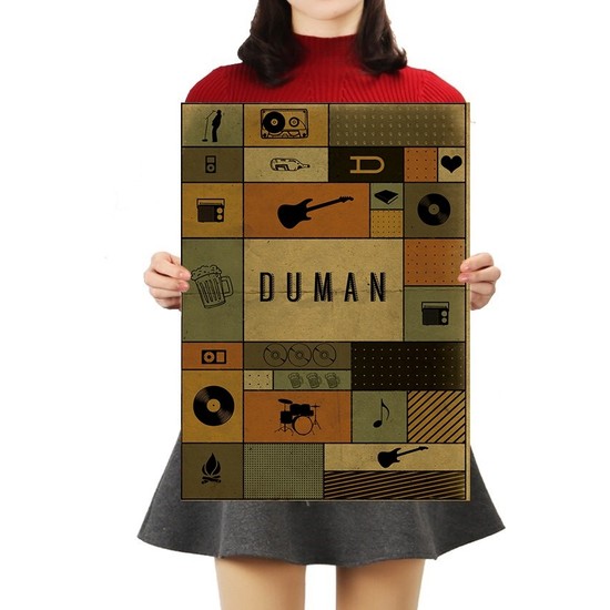 Caph Design Duman Vintage Kraft Poster 32X45CM Özel Fiyatı