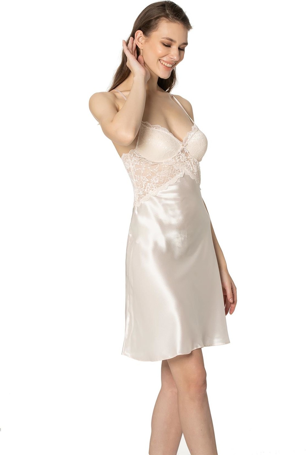 Pierre Cardin Saten Dantelli Gecelik - 608