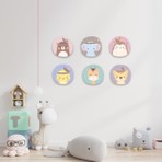 instababyrooms Sevimli Hayvanlar Ahşap Set