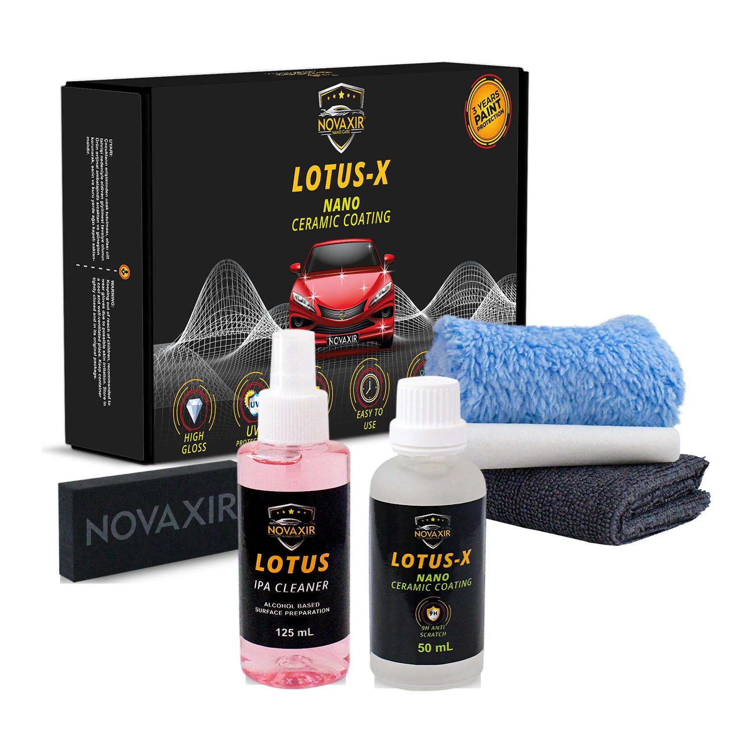 Novaxir Lotus X 9h Nano Seramik Kaplama Seti 50 Ml Fiyati