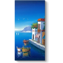 Tabloshop Deniz Tekne Martılar Manzara Tablosu