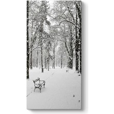 Tabloshop Kar Yağışı Manzara Tablosu