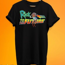 Remonz Geleceğe Dönüş Rick Baskılı %100 Pamuk Oversize T-Shirt Büyük Beden Tişört