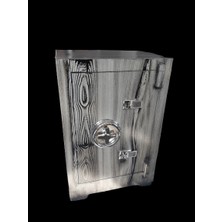 Mywondry Yangına Dayanıklı Çelik Para Kasası Siyah Eskitme 65 cm