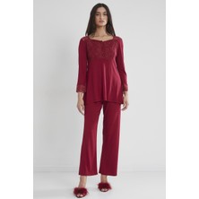 Pierre Cardin Penye Dantelli Pijama Takımı - 1241