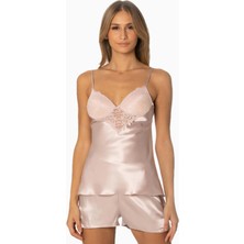 Pierre Cardin Saten Dantelli Şort & Kombi Takım - 425