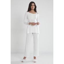 Pierre Cardin Penye Dantelli Pijama Takımı - 1241