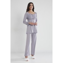 Pierre Cardin Penye Dantelli Pijama Takımı - 1241