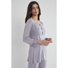Pierre Cardin Penye Dantelli Pijama Takımı - 1241