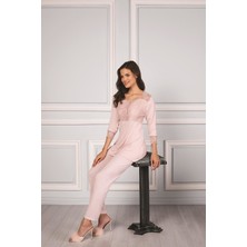 Pierre Cardin Penye Dantelli Pijama Takımı - 1241