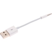 Homyl Beyaz Aux Ses Için USB 2.0 Erkek Adaptörü Kablosu 3.5Mm Şarj Kablosu Ipod Için (Yurt Dışından)