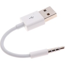 Homyl Beyaz Aux Ses Için USB 2.0 Erkek Adaptörü Kablosu 3.5Mm Şarj Kablosu Ipod Için (Yurt Dışından)