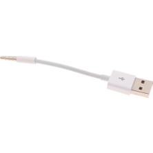 Homyl Beyaz Aux Ses Için USB 2.0 Erkek Adaptörü Kablosu 3.5Mm Şarj Kablosu Ipod Için (Yurt Dışından)