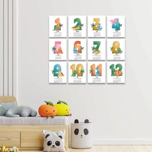 instababyrooms Dinozorlu Ahşap Takvim Çevçeve Set