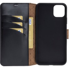 Bouletta Wallet Case Deri Telefon Kılıfı iPhone 11 Pro Max Rst1 Siyah Rfıd