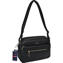 Silver Polo Bayan Çapraz Çanta Polo Desenli Fermuar