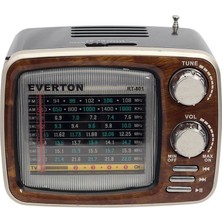 Everton RT-801 Şarjlı Nostaljik Bluetooth Fm Radyo