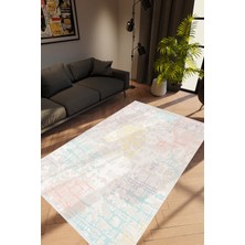 10 Post Online Modern Eskitme Gri Kaydırmaz Kesme Yıkanabilir Ince Halı 