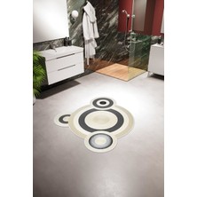 10 Post Online Banyo Paspası Klasik Modern Ekru Gri Beyaz Kaydırmaz Kesme Yıkanabilir Ince Halı 