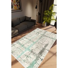 10 Post Online Modern Eskitme Gri Kaydırmaz Kesme Yıkanabilir Ince Halı 