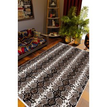 10 Post Online Otantik Eskitme Kahverengi Kaydırmaz Kesme Yıkanabilir Ince Halı 