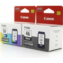 Canon Pg-46 /cl-56 Pixma E404/E414/E464/E484 Siyah ve Renkli Kartuş
