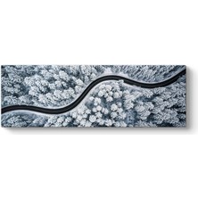 Tabloshop Karlı Ormanda Kıvrımlı Yol Tablosu