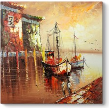 Tabloshop Liman ve Tekneler Duvar Tablosu