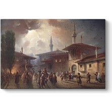 Tabloshop Osmanlıda Çarşı Meydanı Tablosu