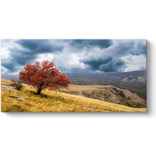Tabloshop Yalnız Kırmızı Ağaç Tablosu