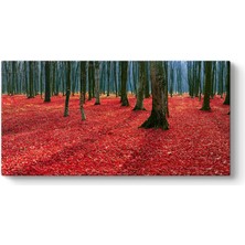 Tabloshop Dökülen Kırmızı Yapraklar Tablosu