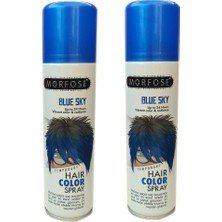 Morfose Hair Color Spray 150ML Blue Sky Renkli Saç Spreyi x 2 Adet