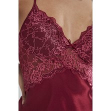 Pierre Cardin  Saten Dantelli Gecelik & Sabahlık Takım -  4050