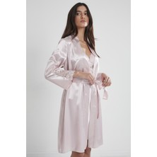 Pierre Cardin  Saten Dantelli Gecelik & Sabahlık Takım -  4050
