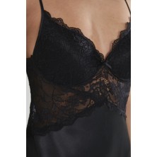 Pierre Cardin  Saten Dantelli Gecelik & Sabahlık Takım -  4050
