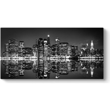 Tabloshop Gece Yansıma Şehir Tablosu