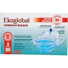 Ekoglobal Cerrahi Maske 10 x 50'li Kutu