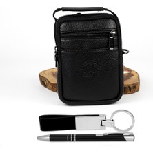 West Polo Erkek El Çantası Kalem ve Anahtarlık Hediyeli  (Mini Boy)