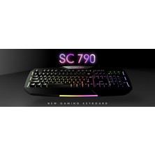 SC790 Oyuncu Klavye RGB Gökkuşağı Gaming Klavye