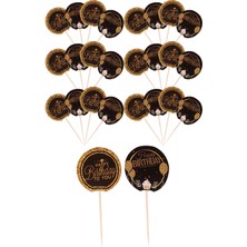 Kına Atölyesi Happy Bırthday Parti Kürdanı 20 Adet