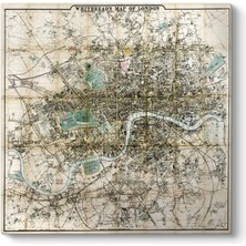 Tabloshop Londra Haritası Kanvas Tablo