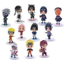 Blesiya Paketi 12 Adet Anime Naruto Pvc 7 cm Action Figure Model Uzumaki Sasuke Itachi Standı (Yurt Dışından)