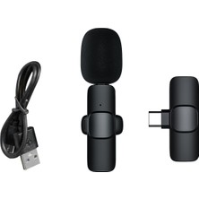 Foyou Mini Kablosuz Yaka Mikrofonu 360° Çok Yönlü Yaka Mikrofonu (Yurt Dışından)