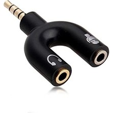 Boblov Kulaklık Mikrofon Ayırıcı 3.5mm Stereo Kulaklık Mikrofon Birleştirici Aparat