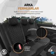 Otom Comfortline Vip Design Airbag Dikişli Ekstra Destekli Gerçek Taytüyü Süet Exclusive Oto Koltuk Kılıfı Siyah