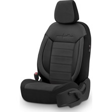 Otom Comfortline Design Airbag Dikişli Ekstra Destekli Gerçek Taytüyü Süet Premium Oto Koltuk Kılıfı Siyah