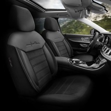 Otom Comfortline Design Airbag Dikişli Ekstra Destekli Gerçek Taytüyü Süet Premium Oto Koltuk Kılıfı Siyah